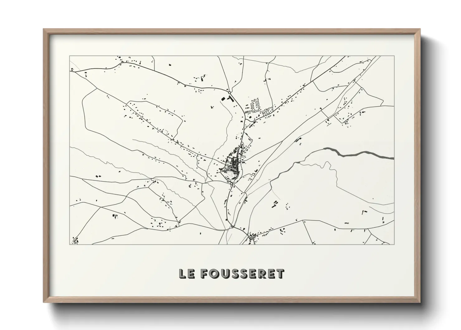 Une affiche de carte sur Le Fousseret
