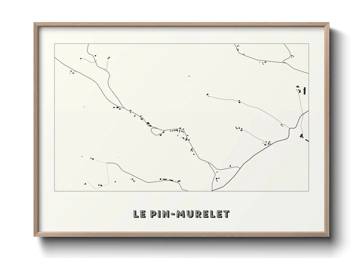 Une affiche de carte sur Le Pin-Murelet