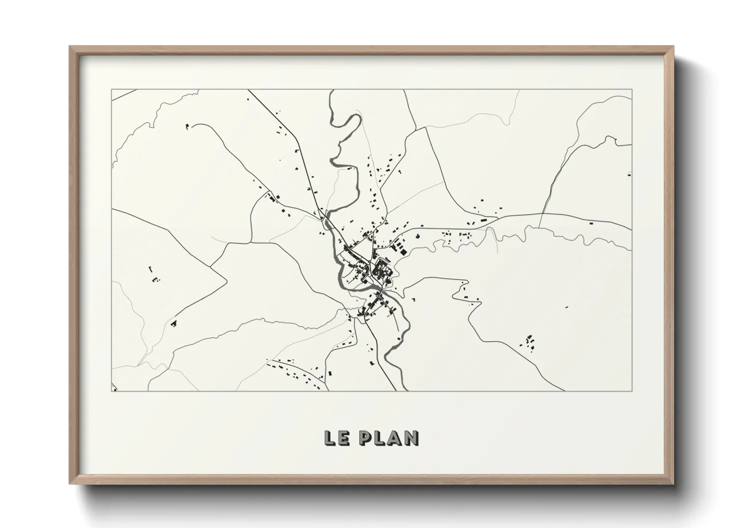 Une affiche de carte sur Le Plan