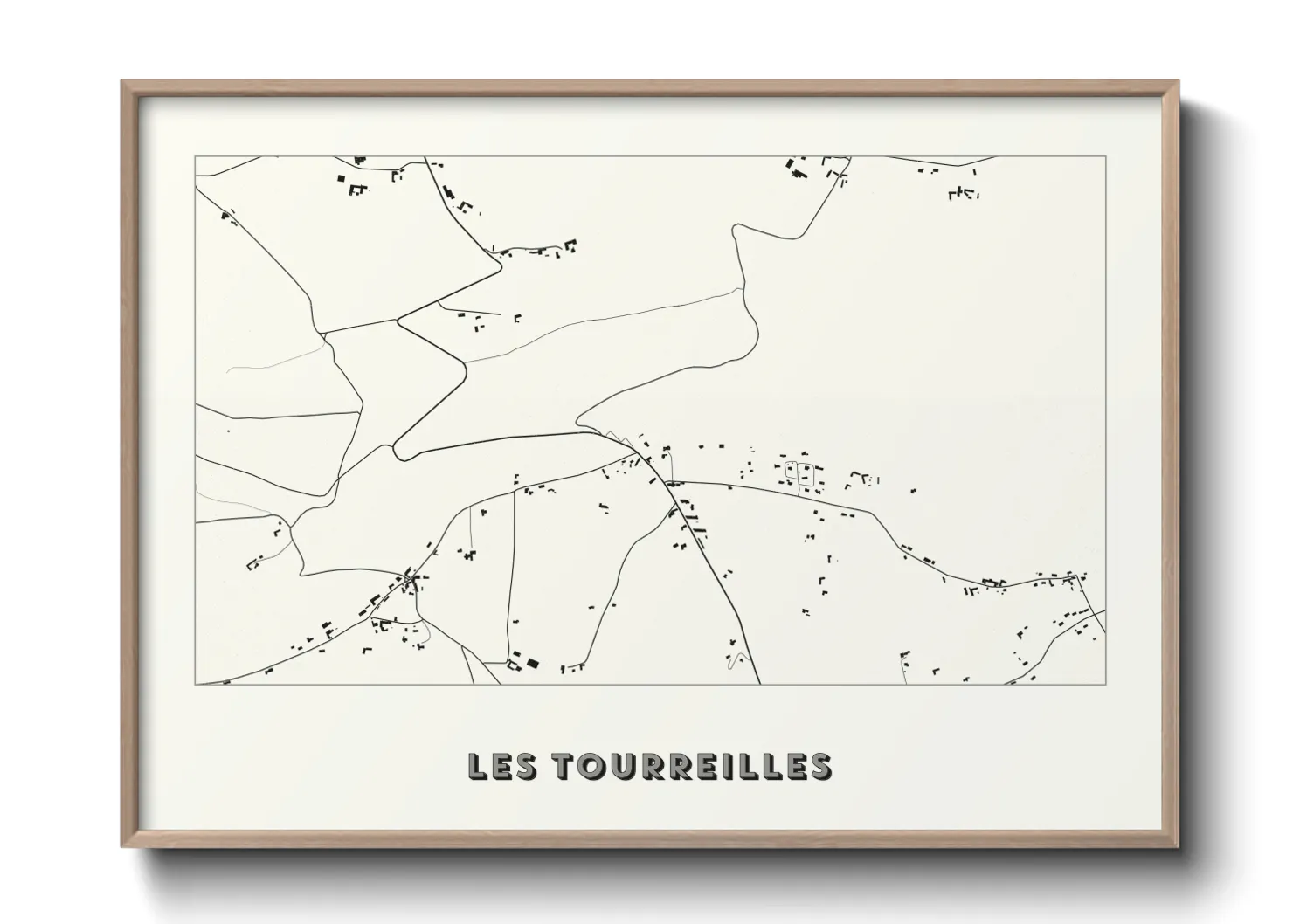 Une affiche de carte sur Les Tourreilles