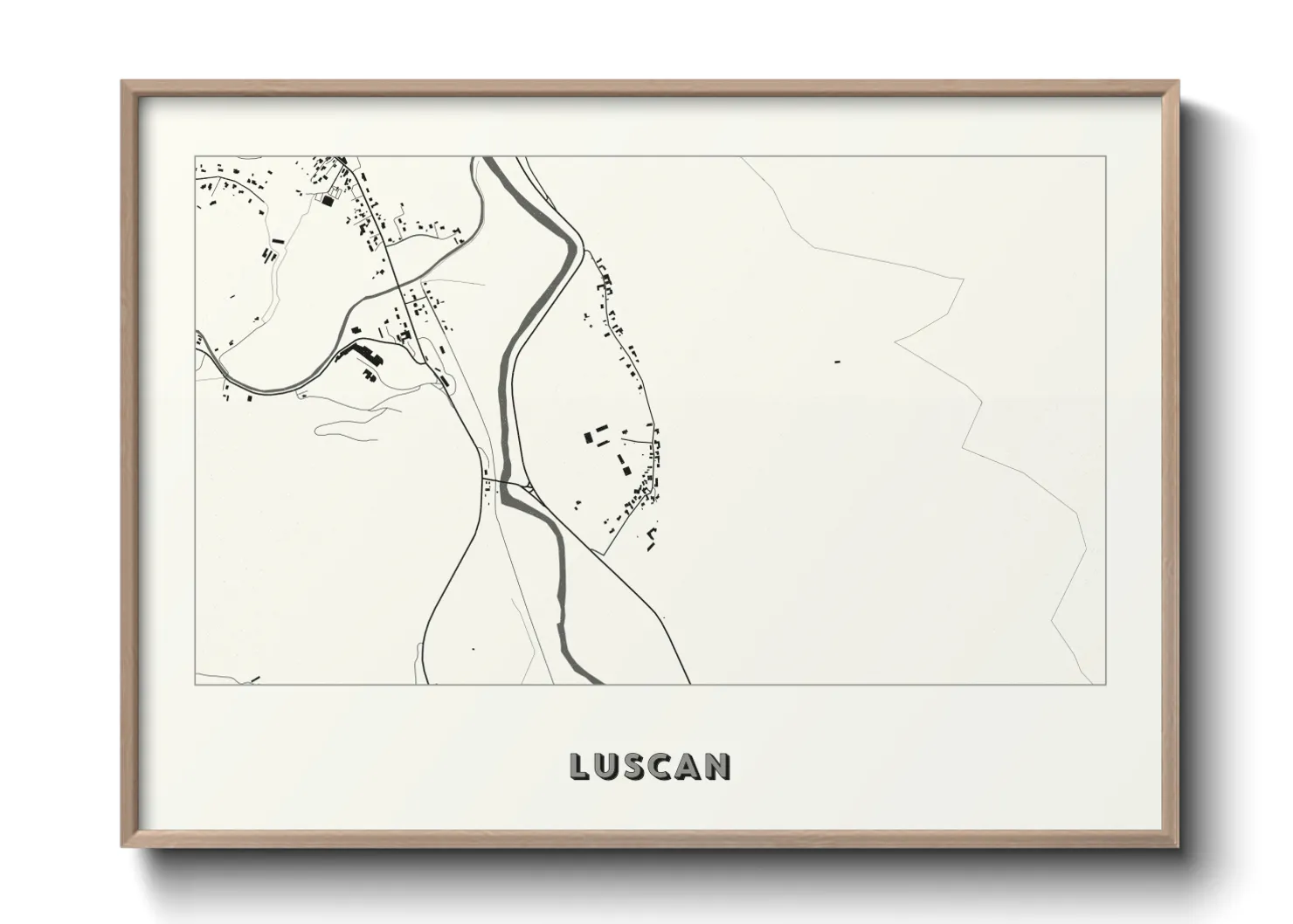 Une affiche de carte sur Luscan