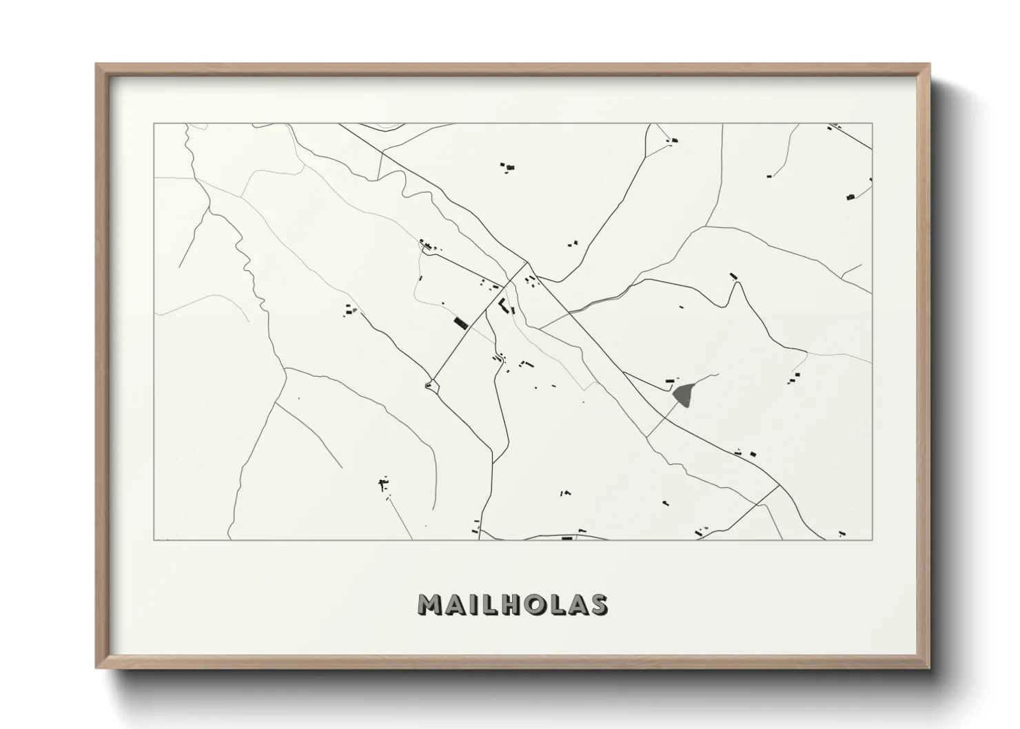Une affiche de carte sur Mailholas