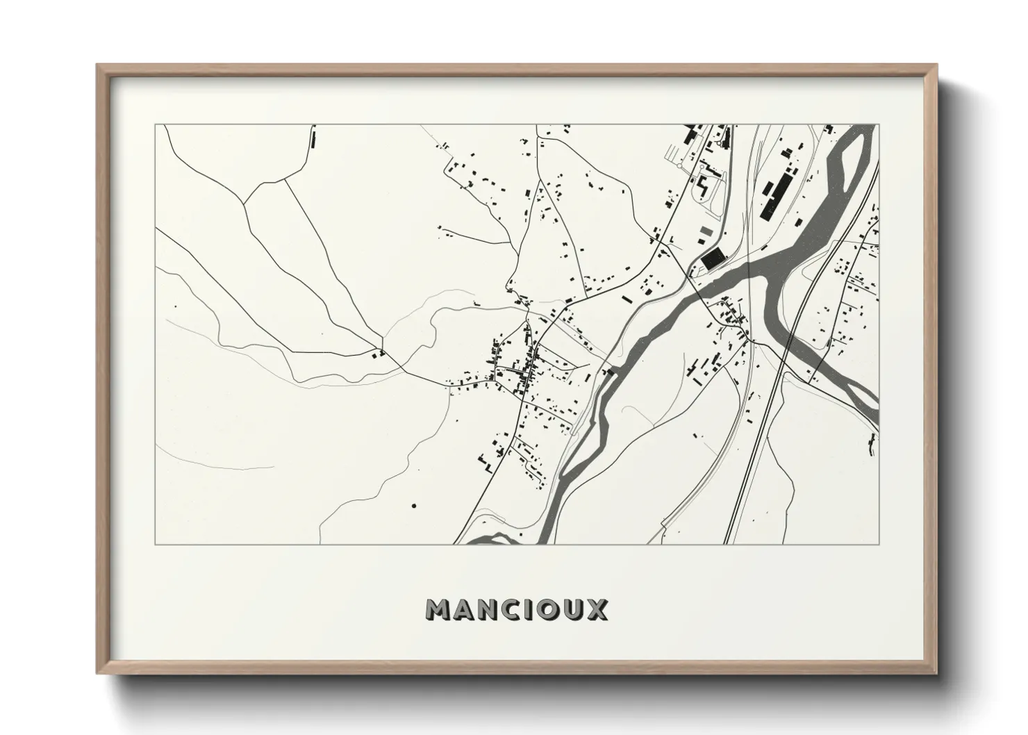 Une affiche de carte sur Mancioux