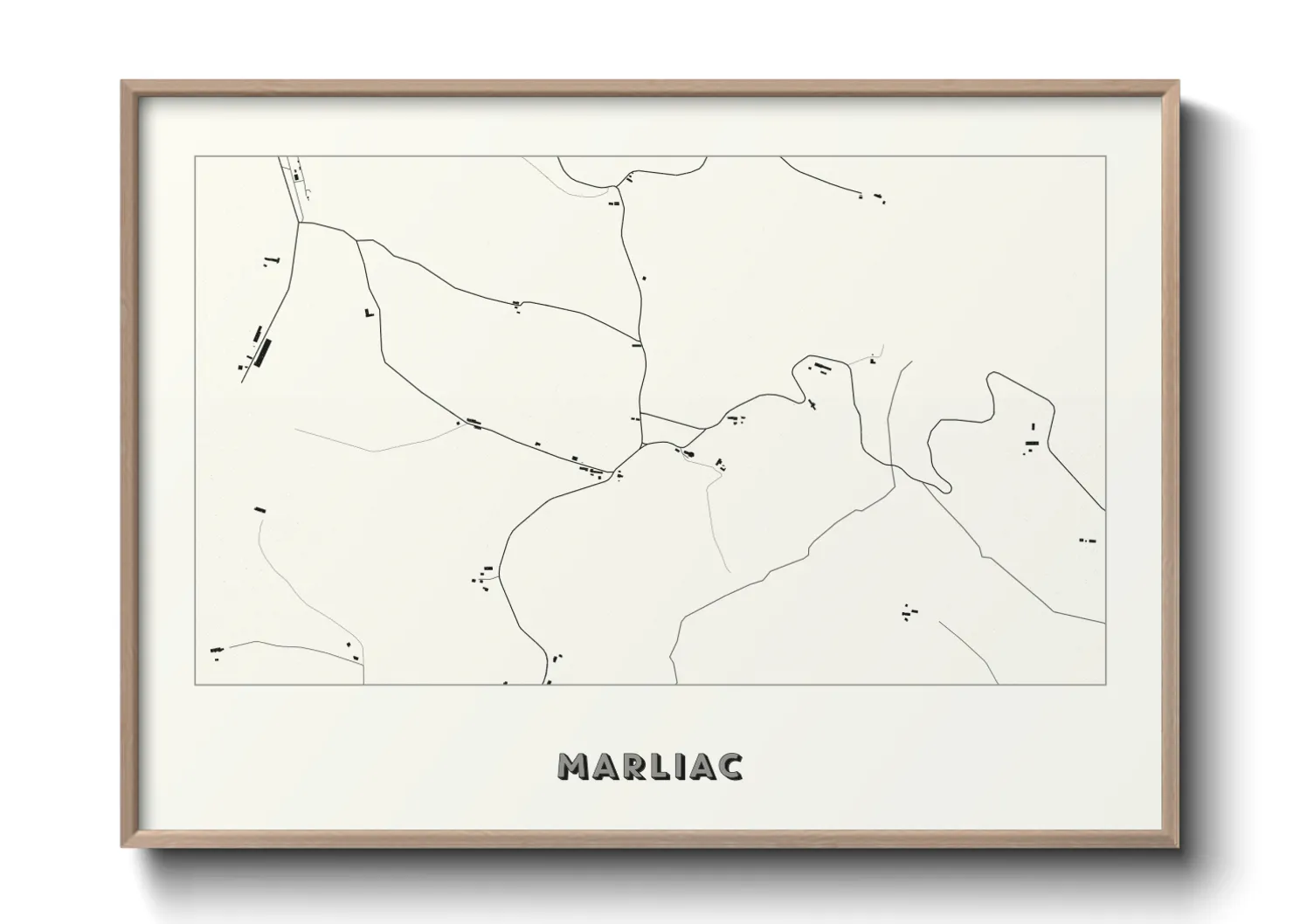 Une affiche de carte sur Marliac