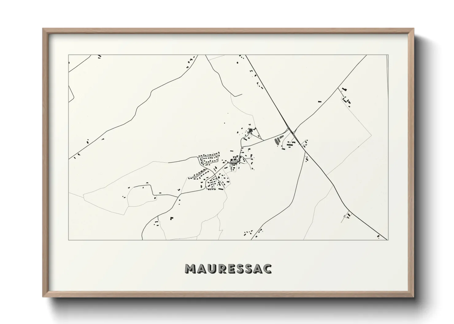 Une affiche de carte sur Mauressac