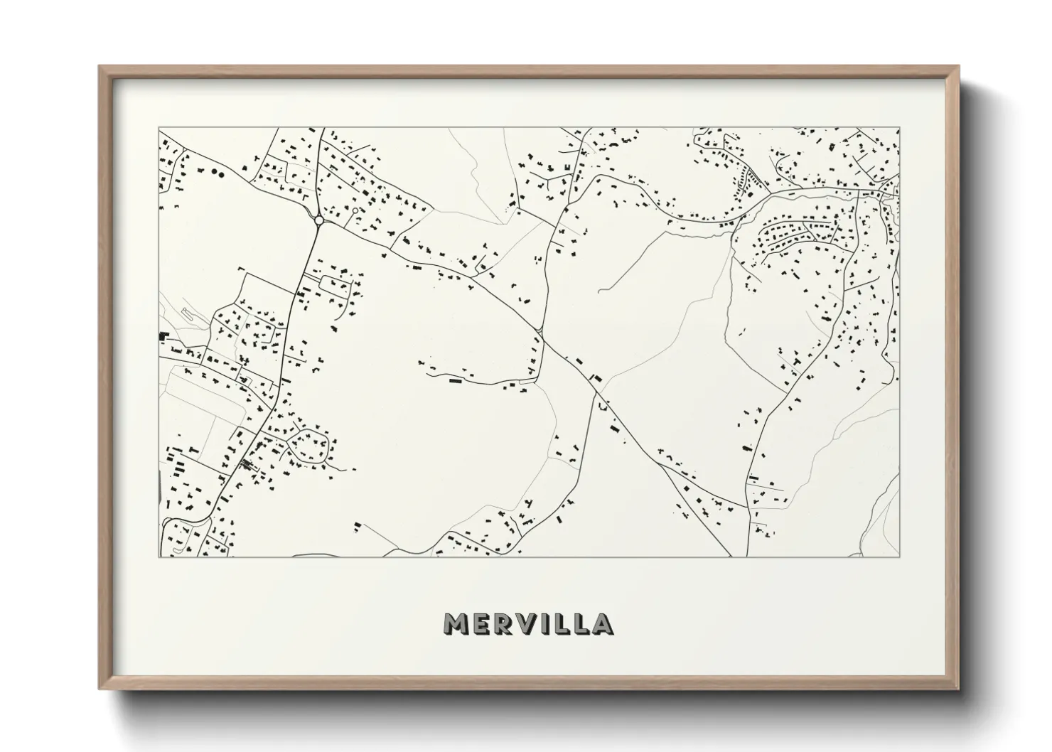 Une affiche de carte sur Mervilla