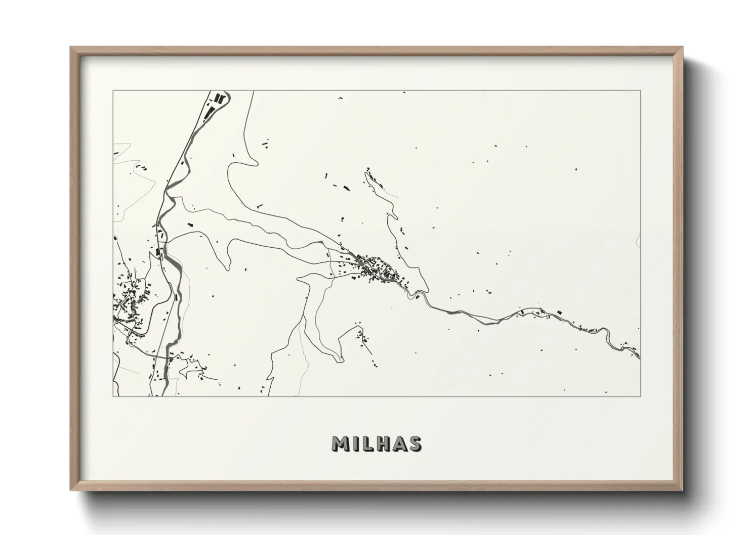 Une affiche de carte sur Milhas