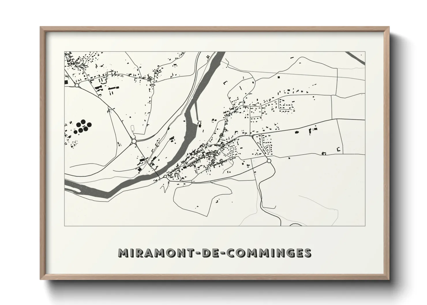 Une affiche de carte sur Miramont-de-Comminges