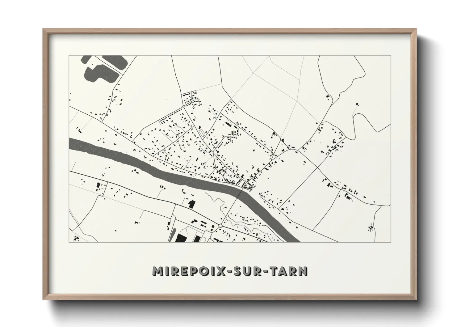 Une affiche de carte sur Mirepoix-sur-Tarn