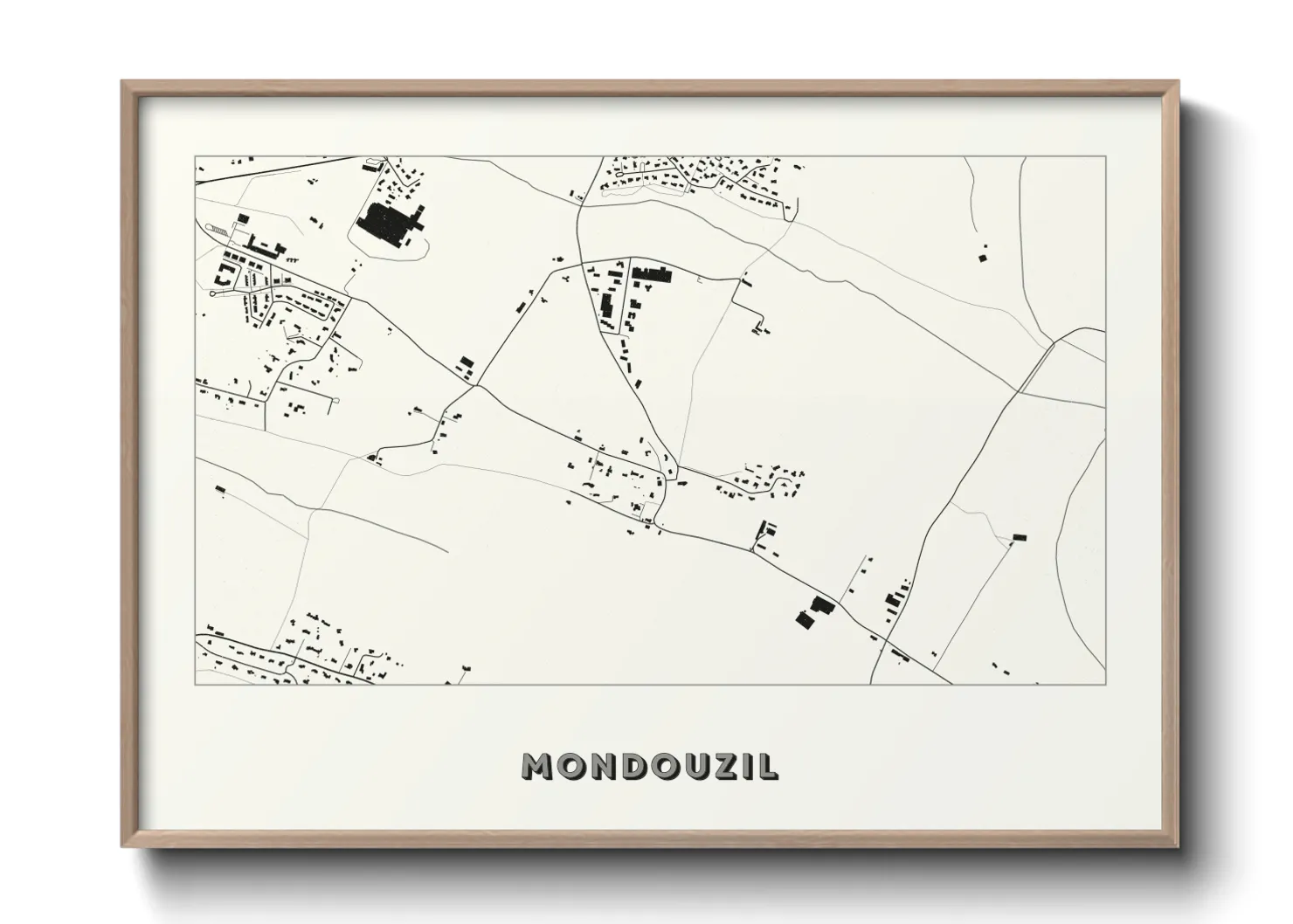Une affiche de carte sur Mondouzil