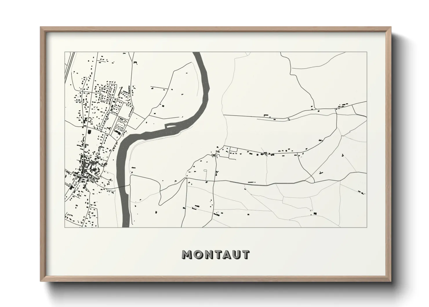 Une affiche de carte sur Montaut