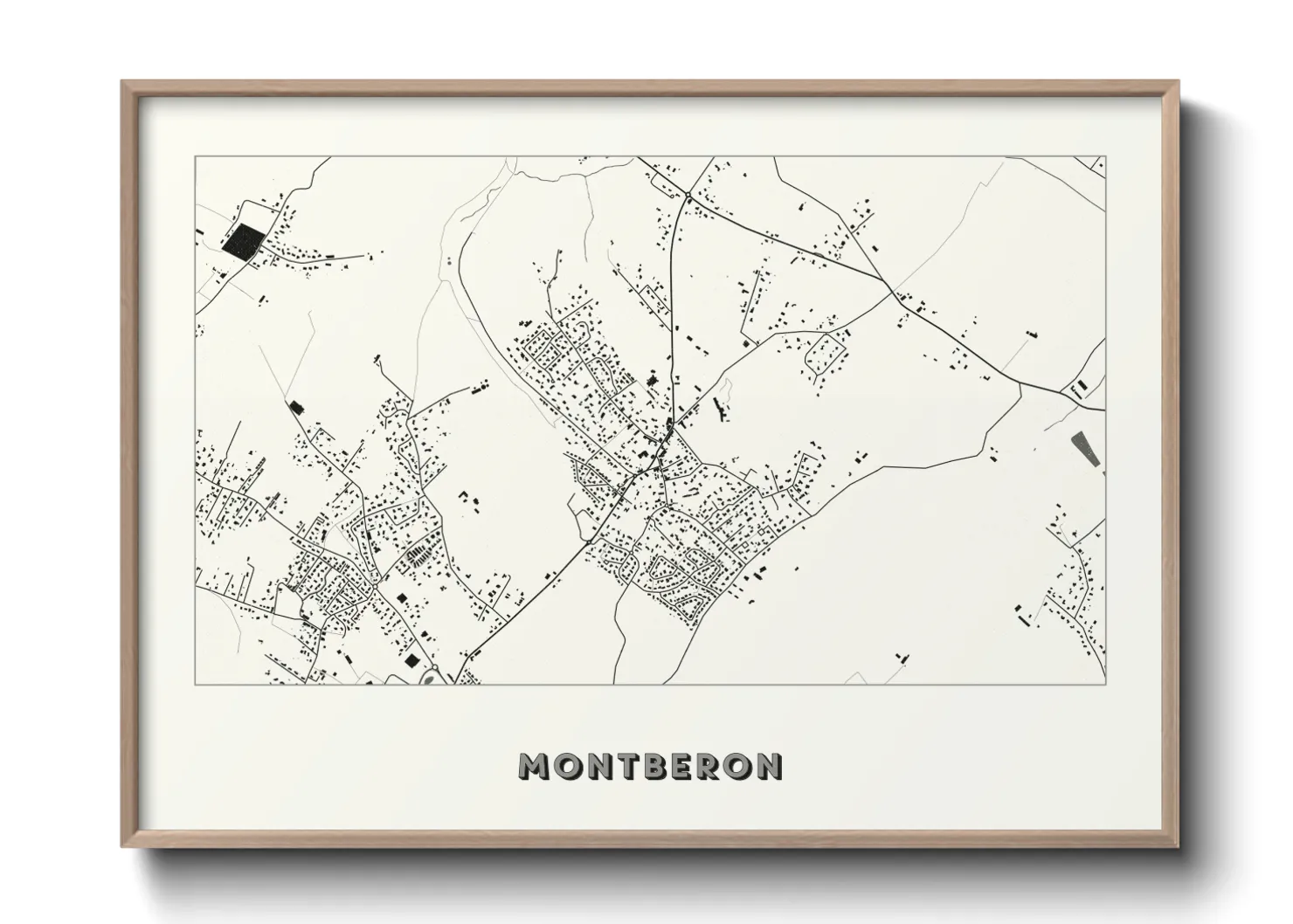 Une affiche de carte sur Montberon