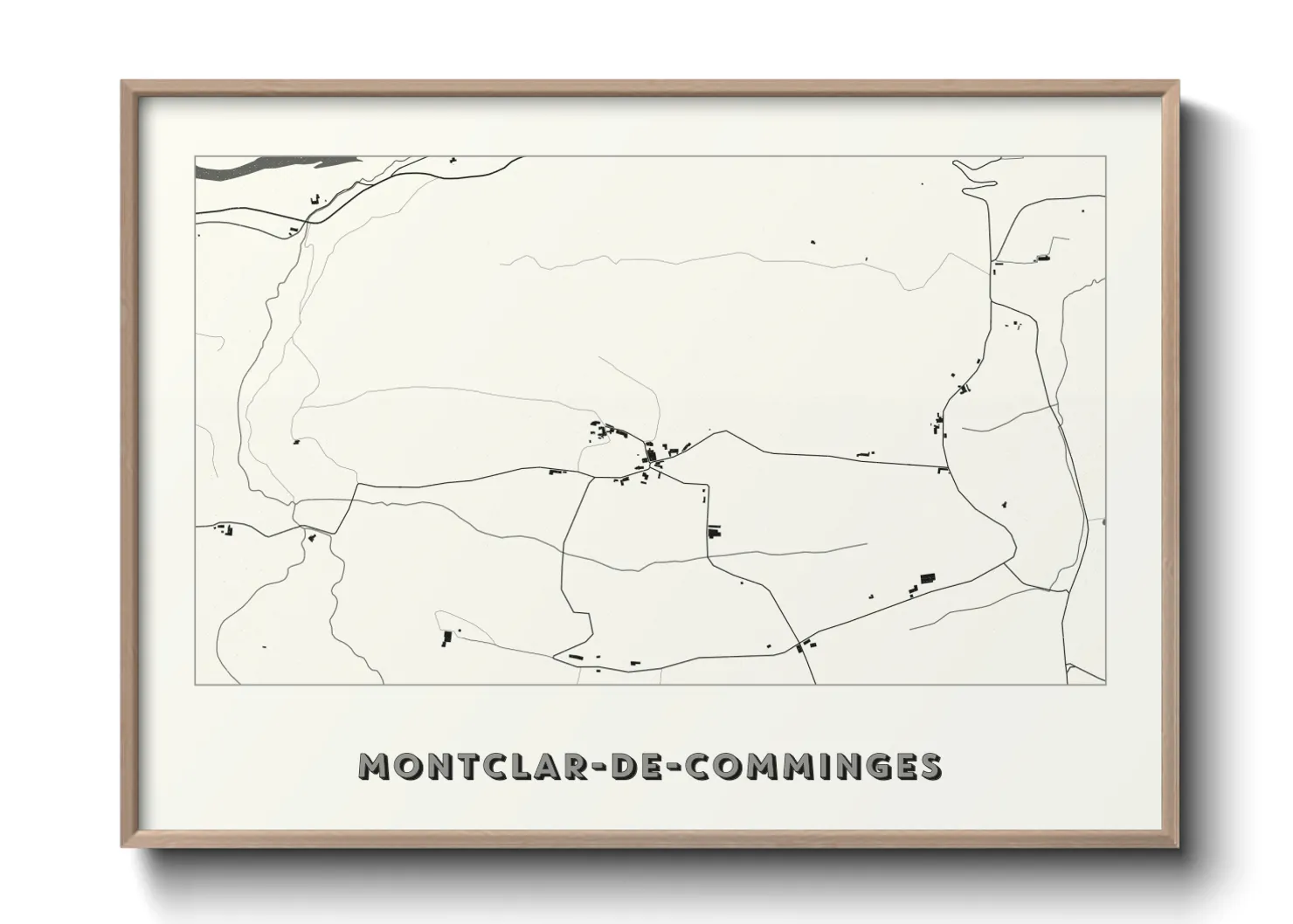 Une affiche de carte sur Montclar-de-Comminges