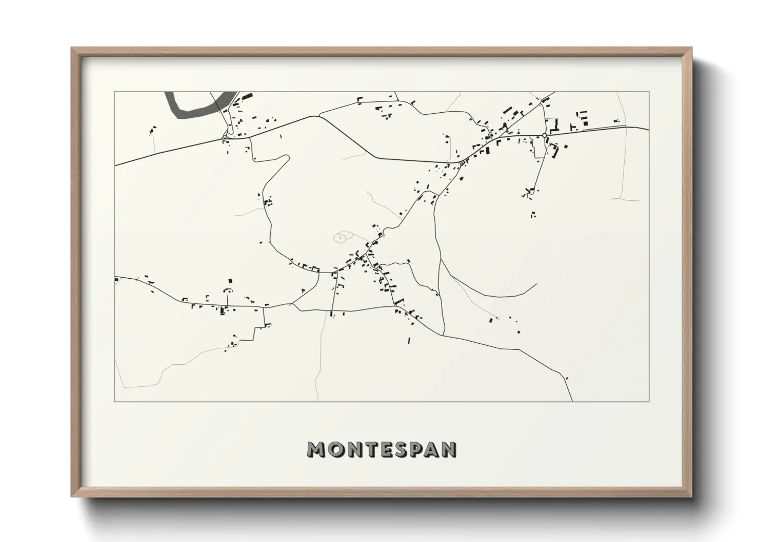 Une affiche de carte sur Montespan