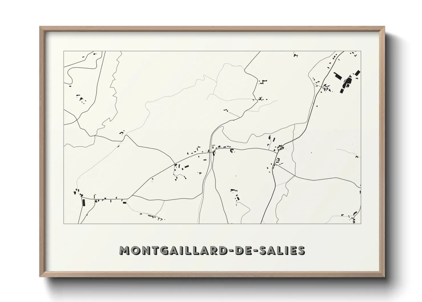 Une affiche de carte sur Montgaillard-de-Salies