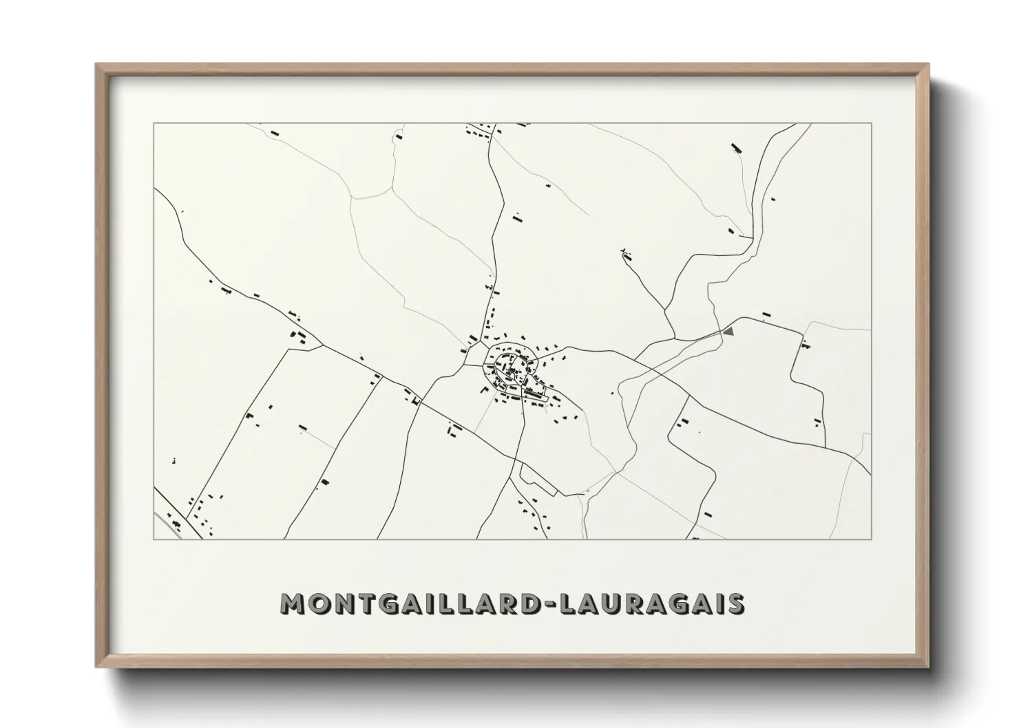 Une affiche de carte sur Montgaillard-Lauragais