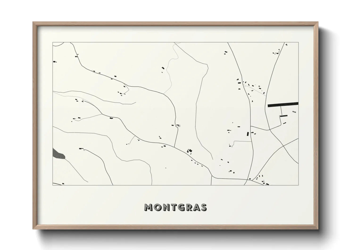 Une affiche de carte sur Montgras