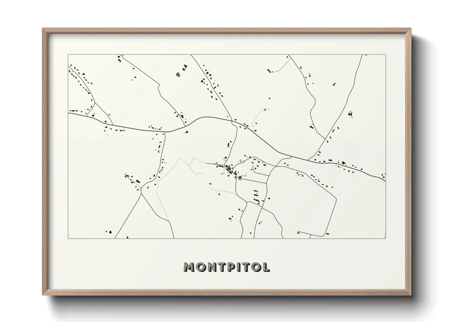 Une affiche de carte sur Montpitol
