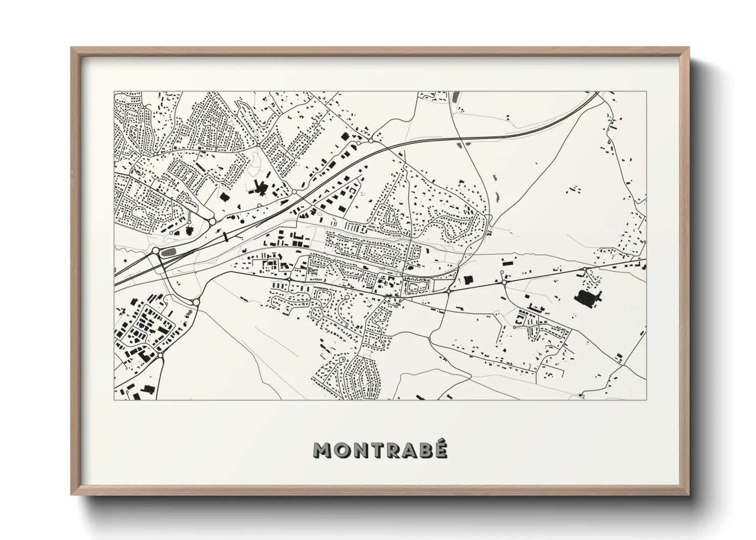 Une affiche de carte sur Montrabé