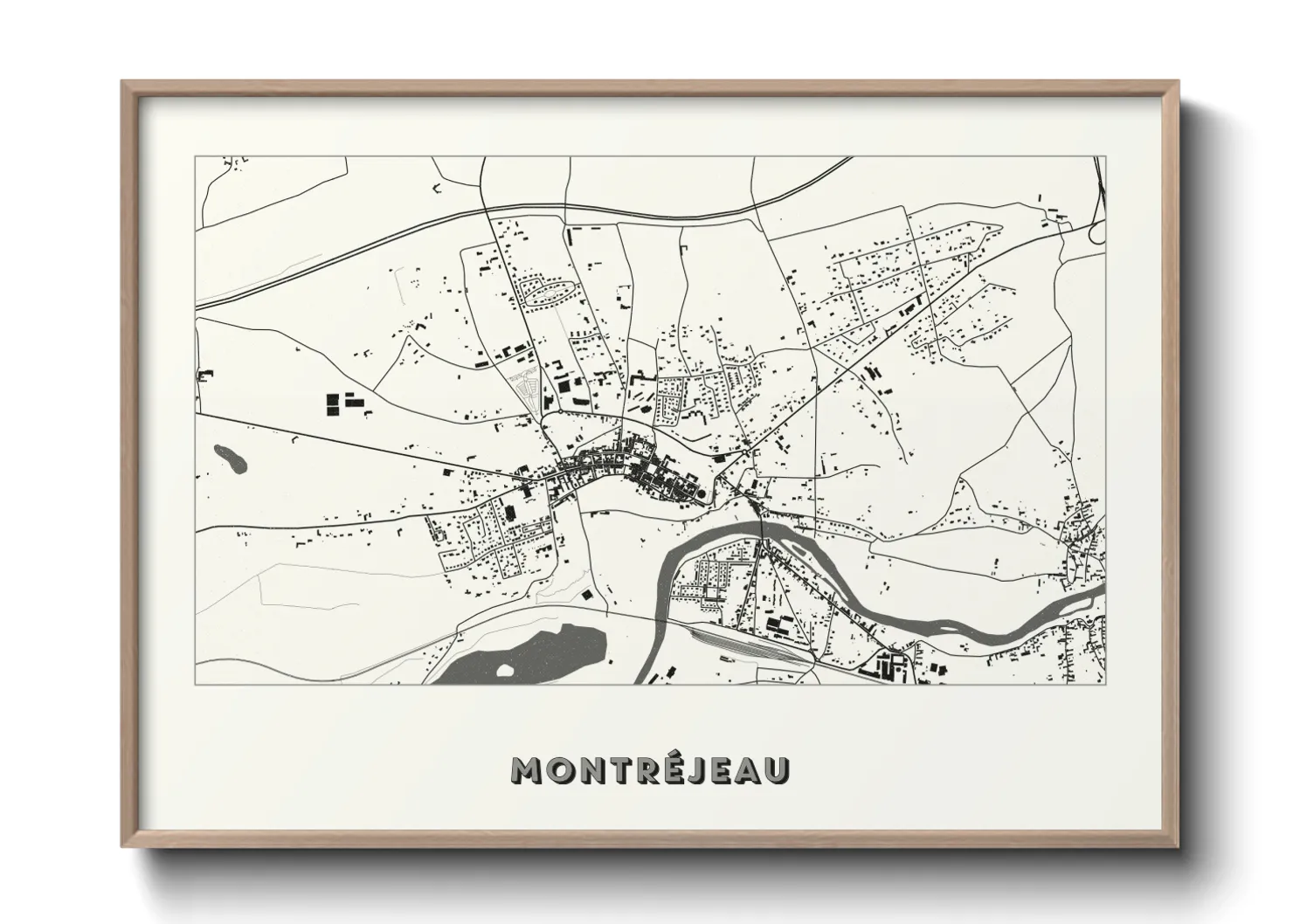 Une affiche de carte sur Montréjeau