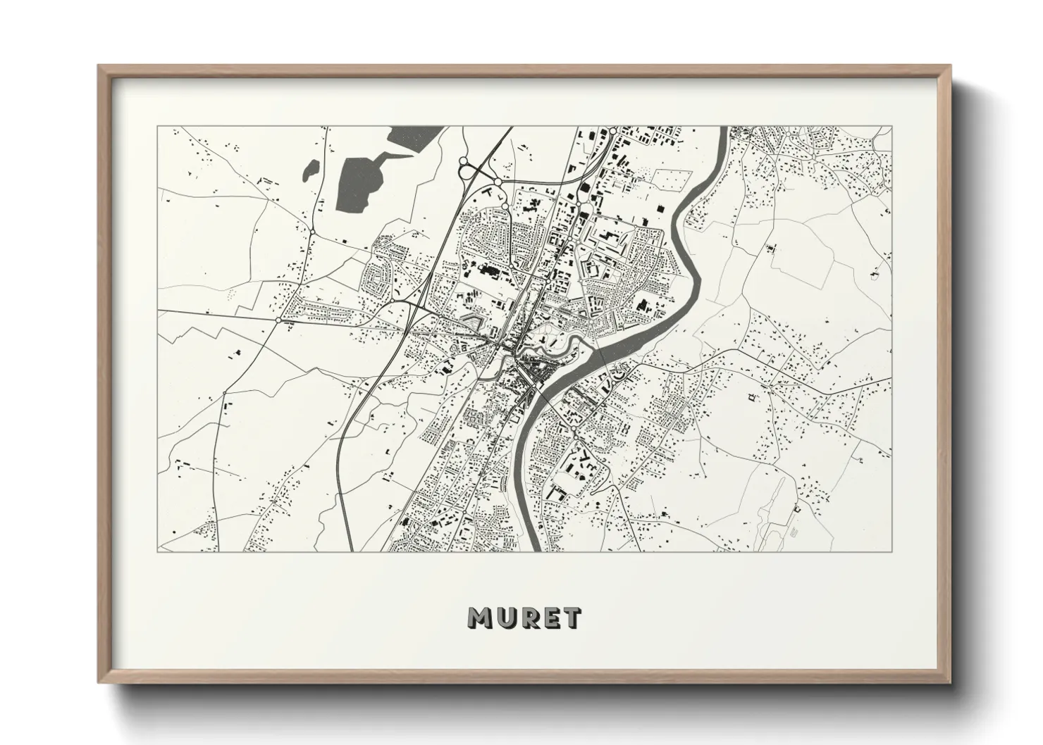 Une affiche de carte sur Muret