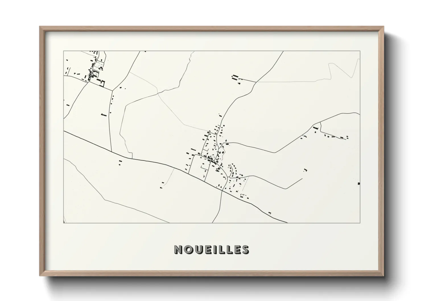 Une affiche de carte sur Noueilles