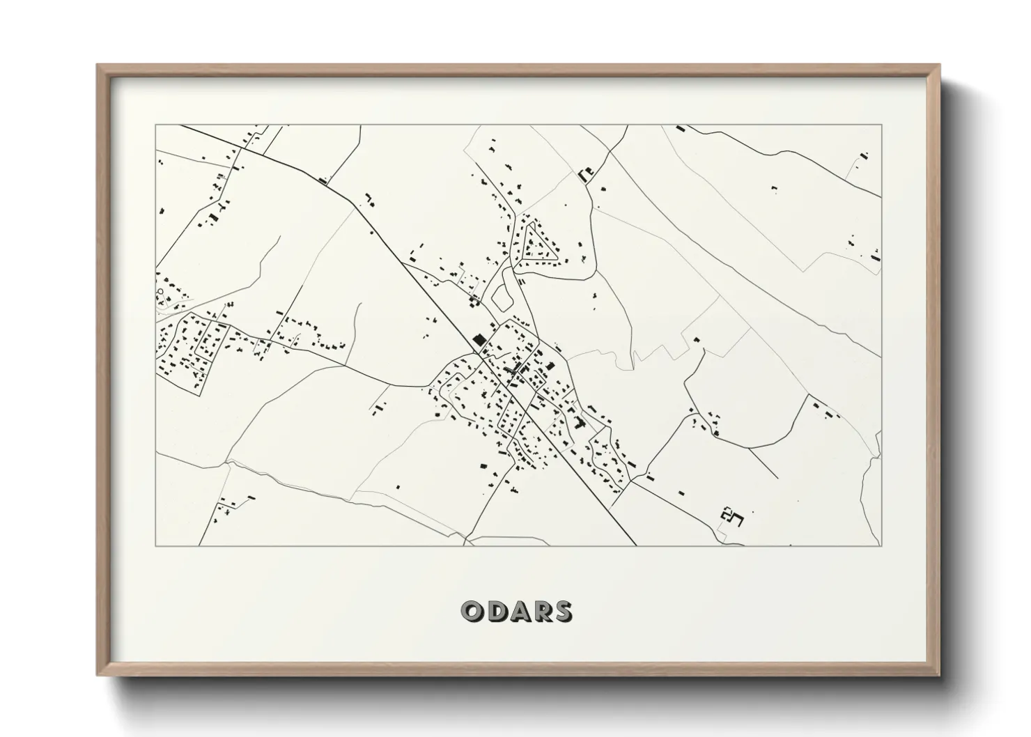 Une affiche de carte sur Odars