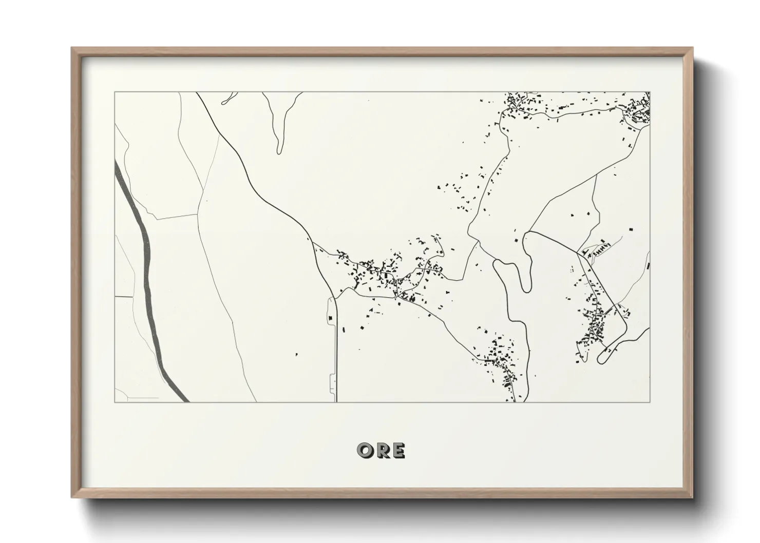 Une affiche de carte sur Ore