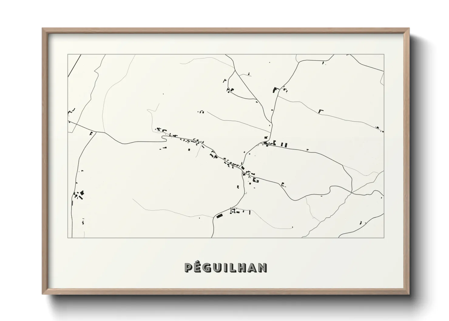 Une affiche de carte sur Péguilhan