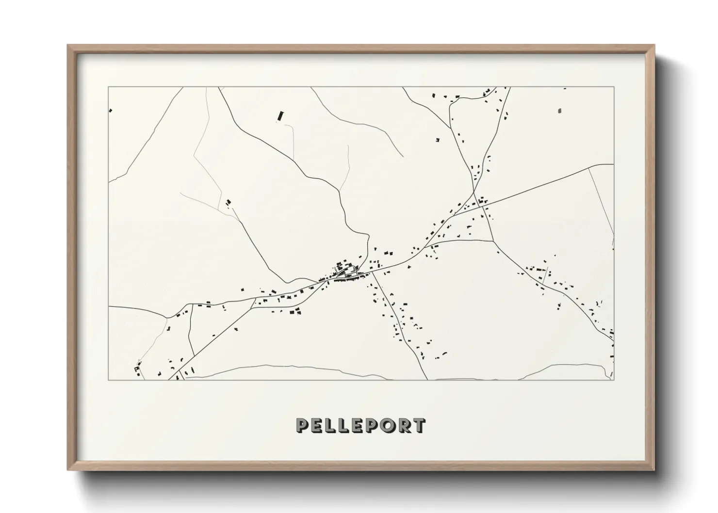 Une affiche de carte sur Pelleport