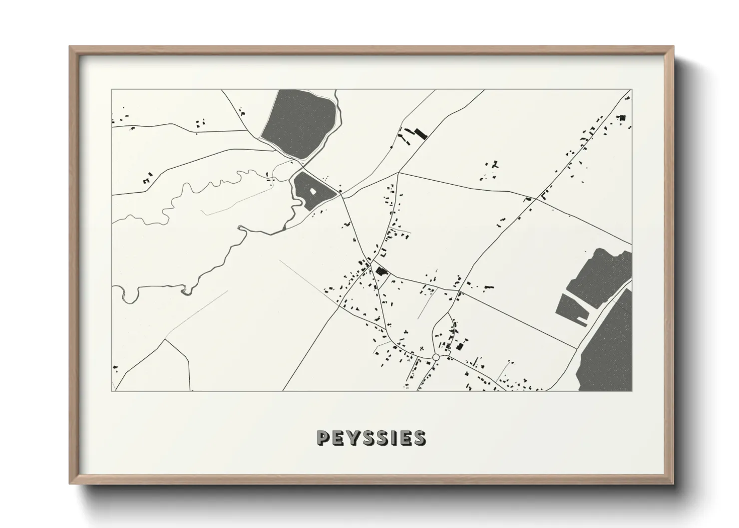 Une affiche de carte sur Peyssies