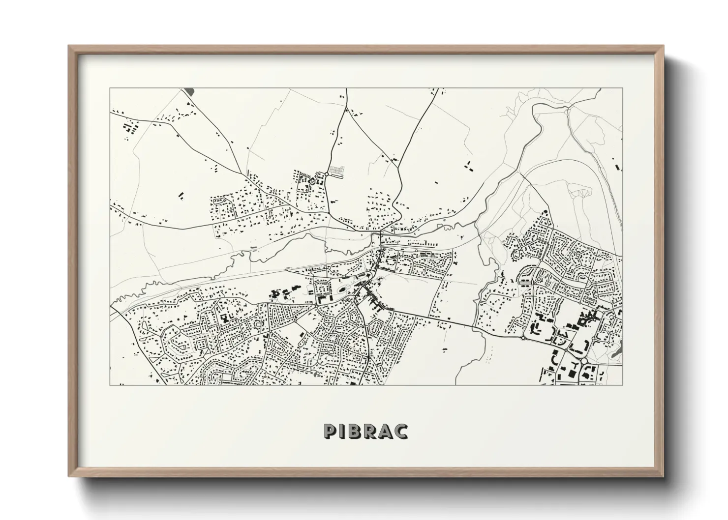 Une affiche de carte sur Pibrac