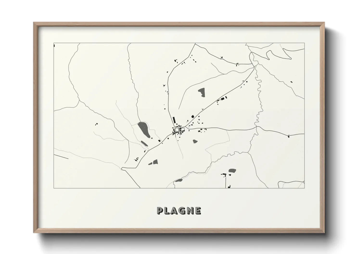 Une affiche de carte sur Plagne