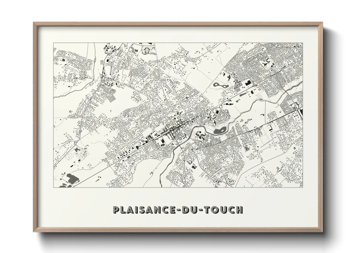 Une affiche de carte sur Plaisance-du-Touch