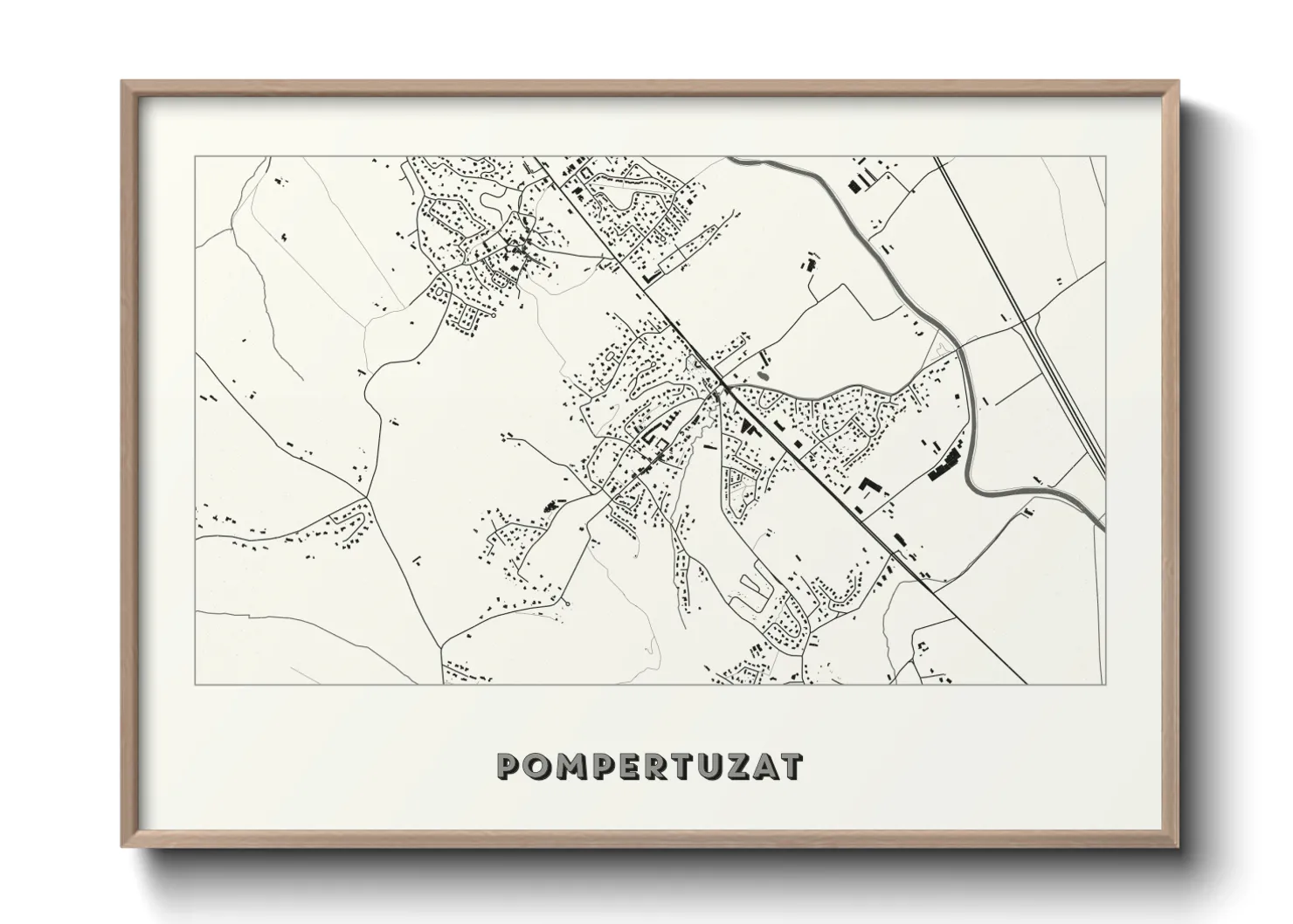 Une affiche de carte sur Pompertuzat