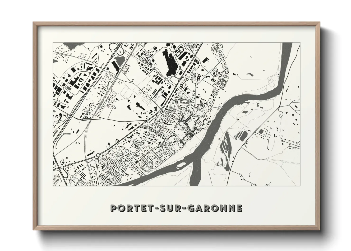 Une affiche de carte sur Portet-sur-Garonne