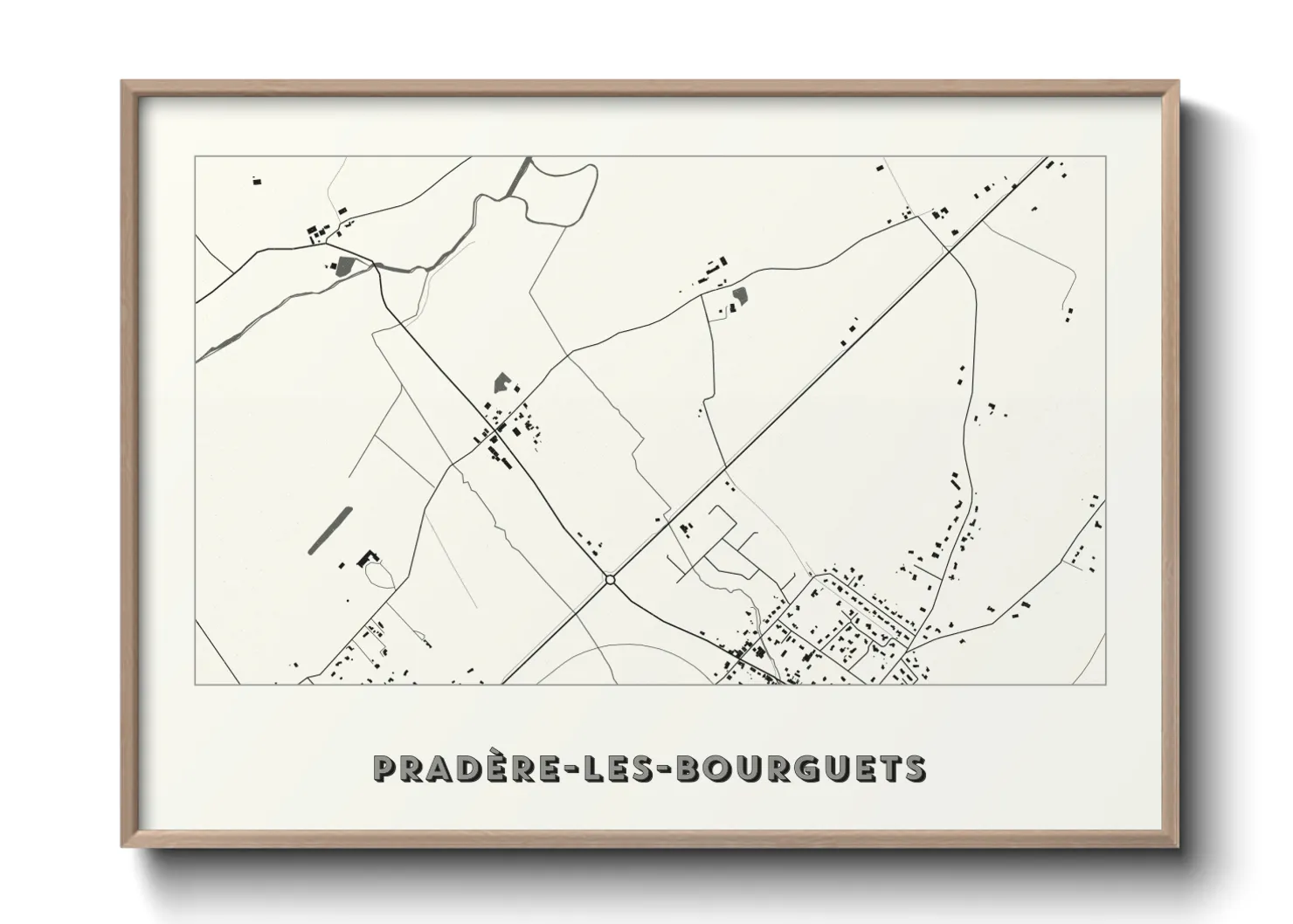Une affiche de carte sur Pradère-les-Bourguets