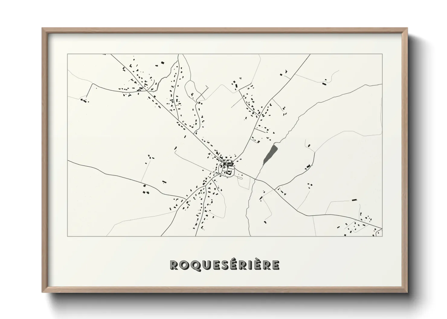 Une affiche de carte sur Roquesérière