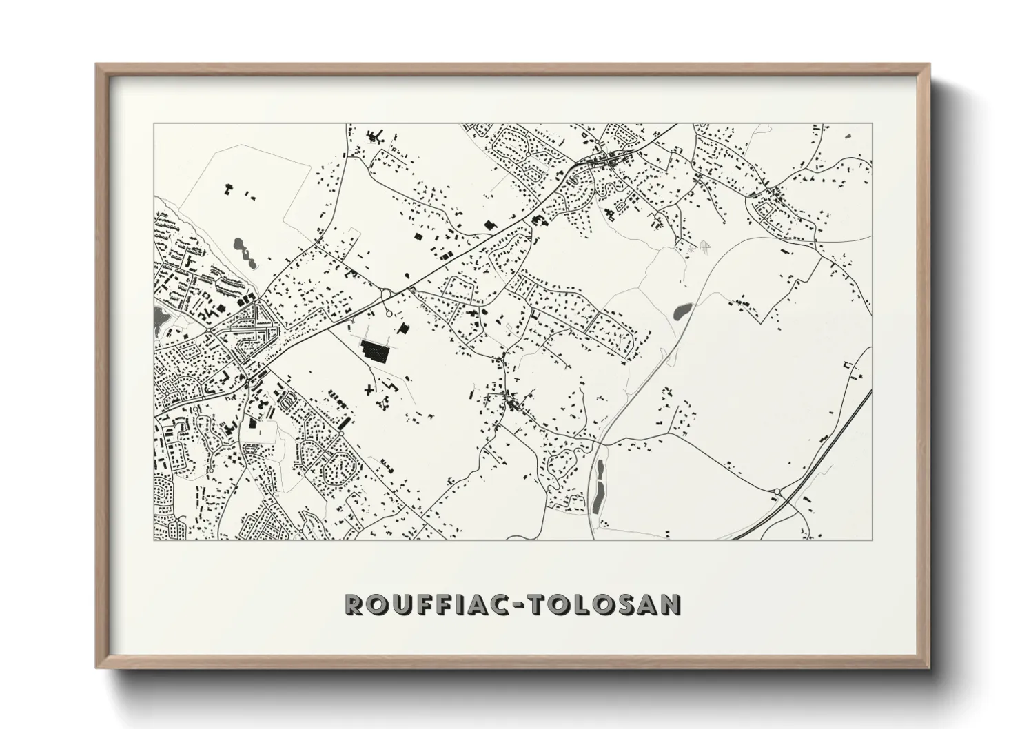 Une affiche de carte sur Rouffiac-Tolosan