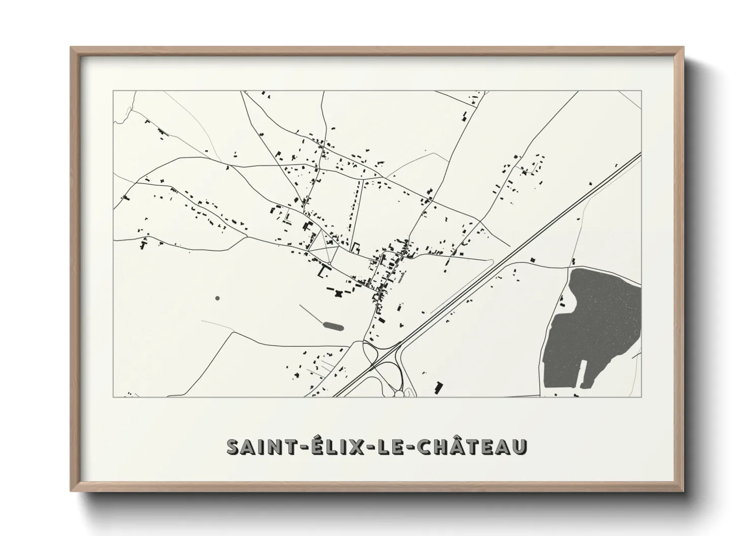 Une affiche de carte sur Saint-Élix-le-Château