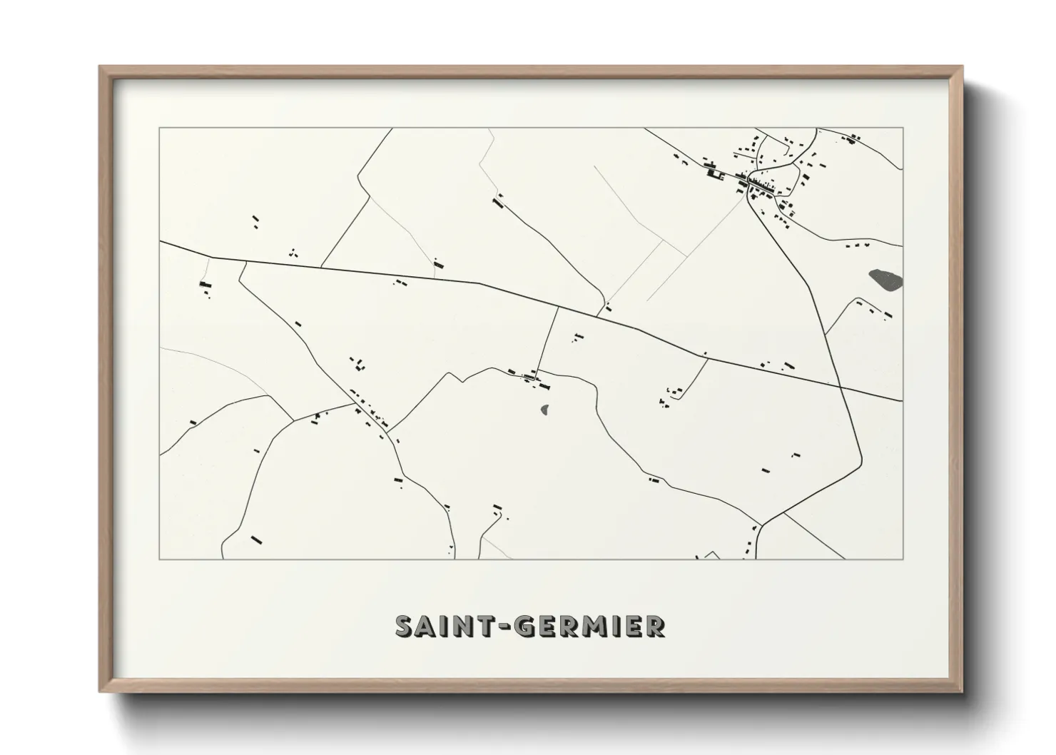 Une affiche de carte sur Saint-Germier