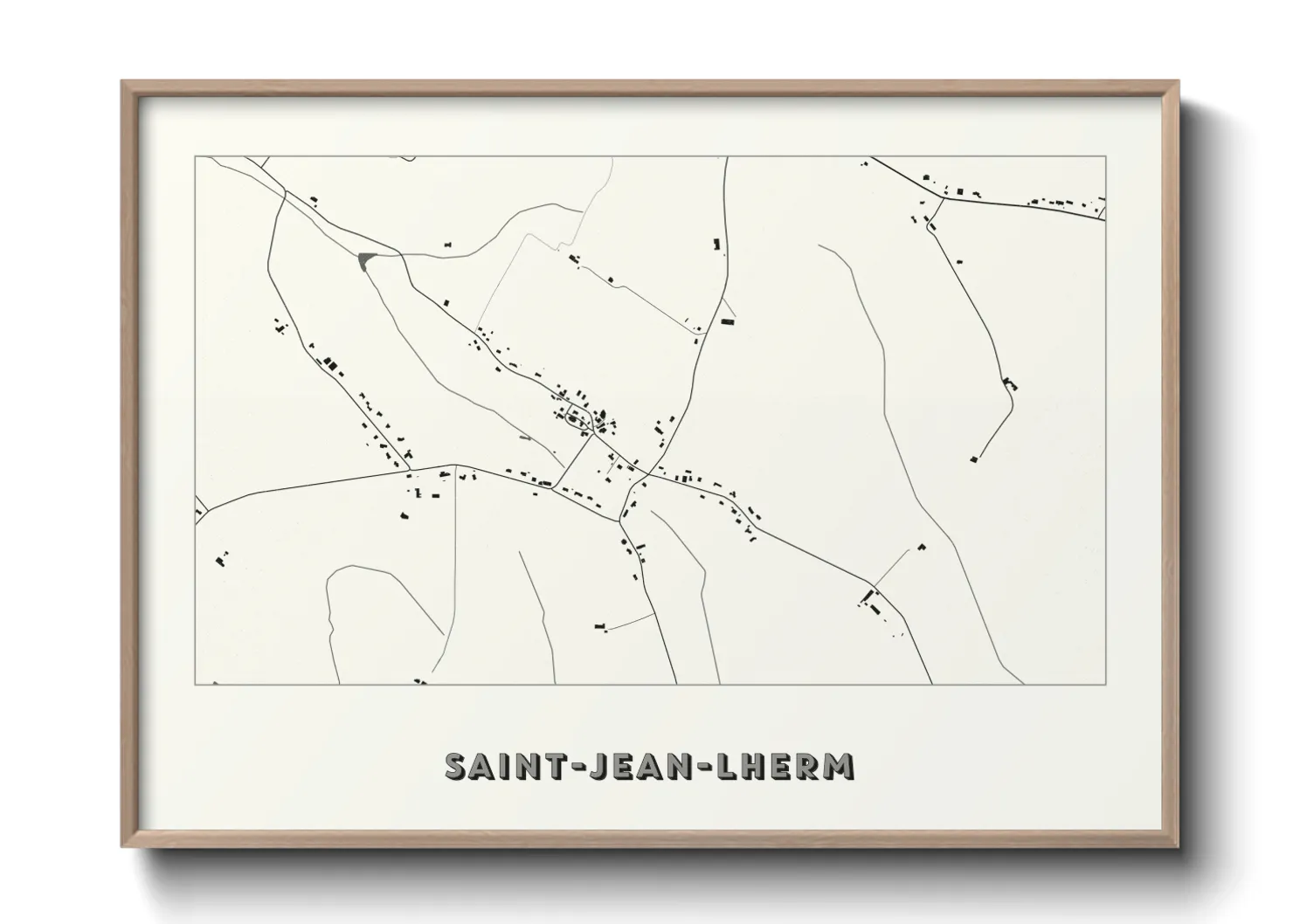 Une affiche de carte sur Saint-Jean-Lherm