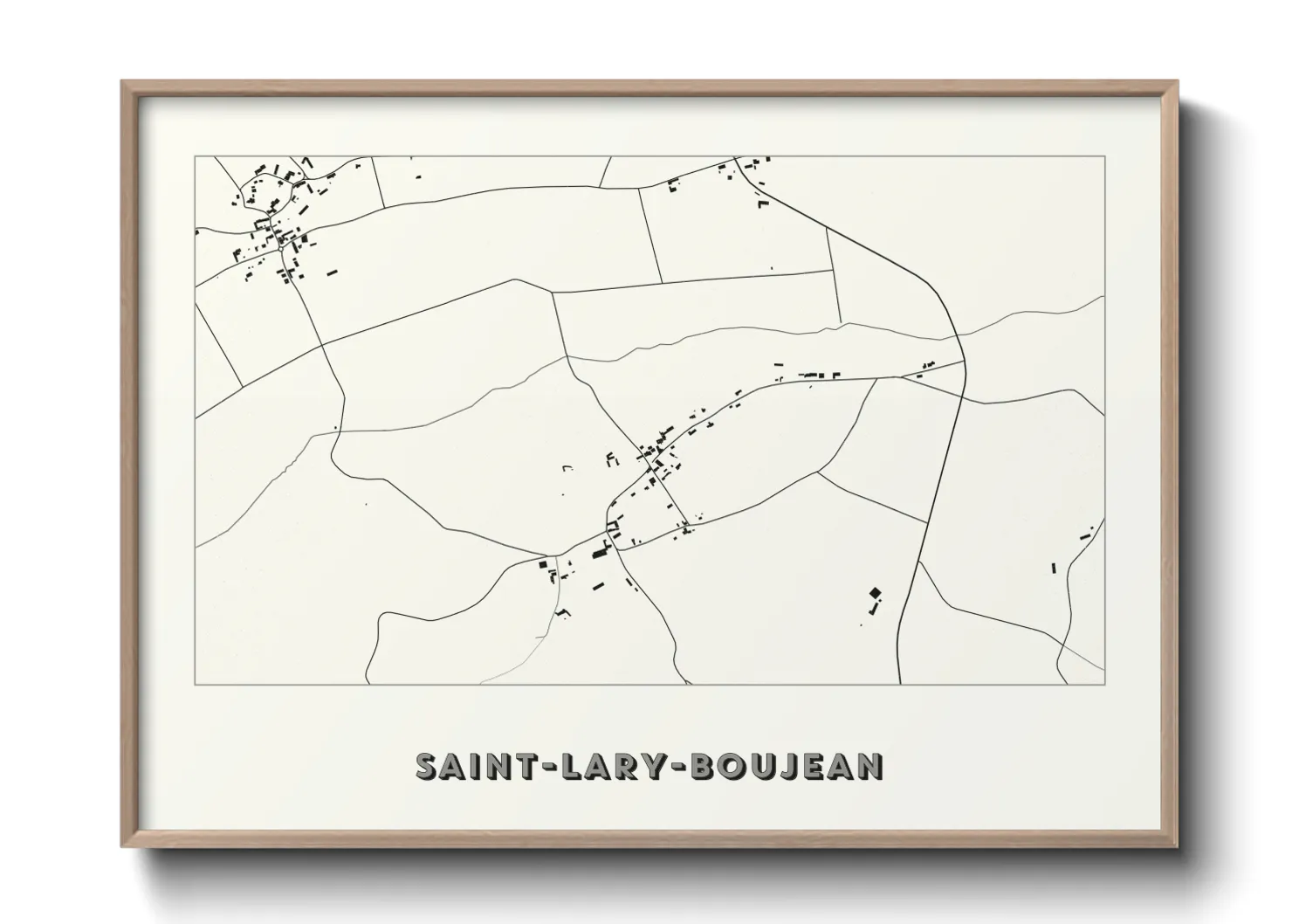 Une affiche de carte sur Saint-Lary-Boujean