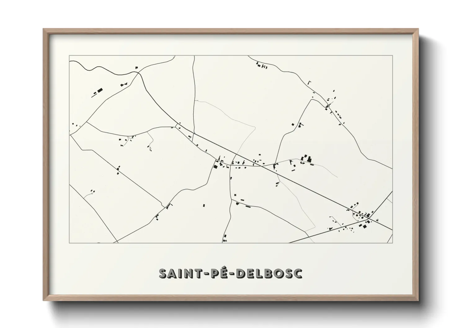 Une affiche de carte sur Saint-Pé-Delbosc