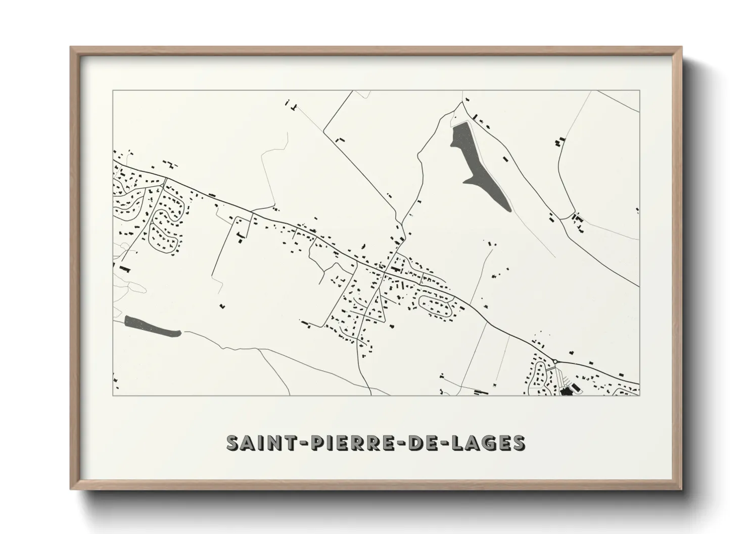 Une affiche de carte sur Saint-Pierre-de-Lages