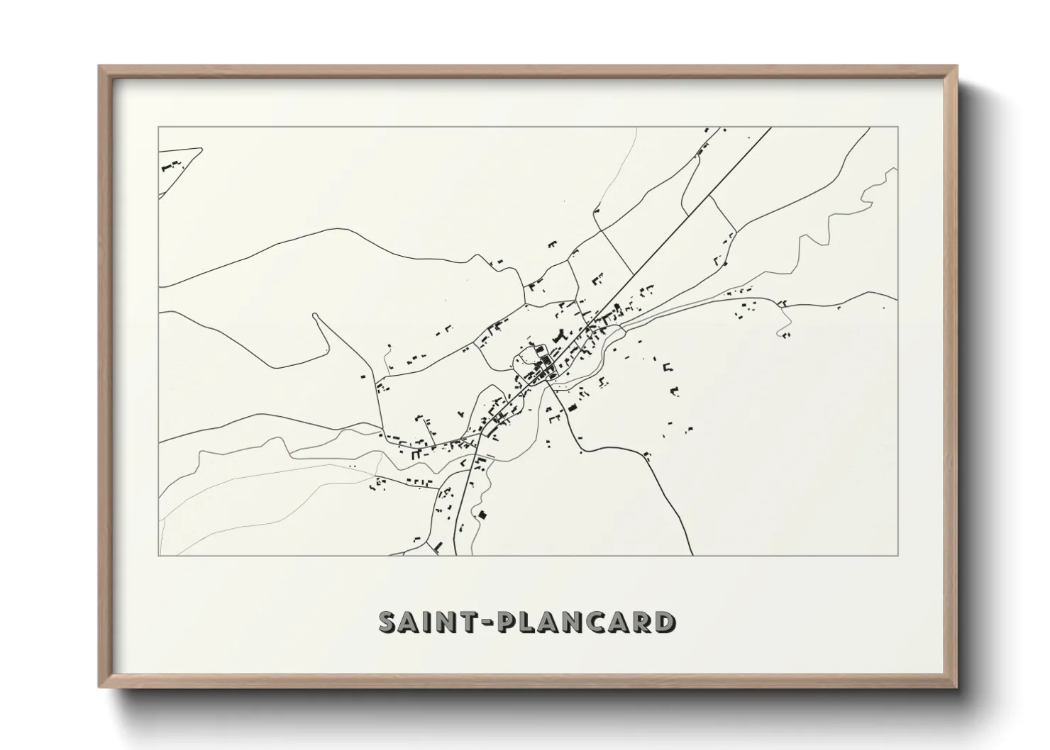 Une affiche de carte sur Saint-Plancard