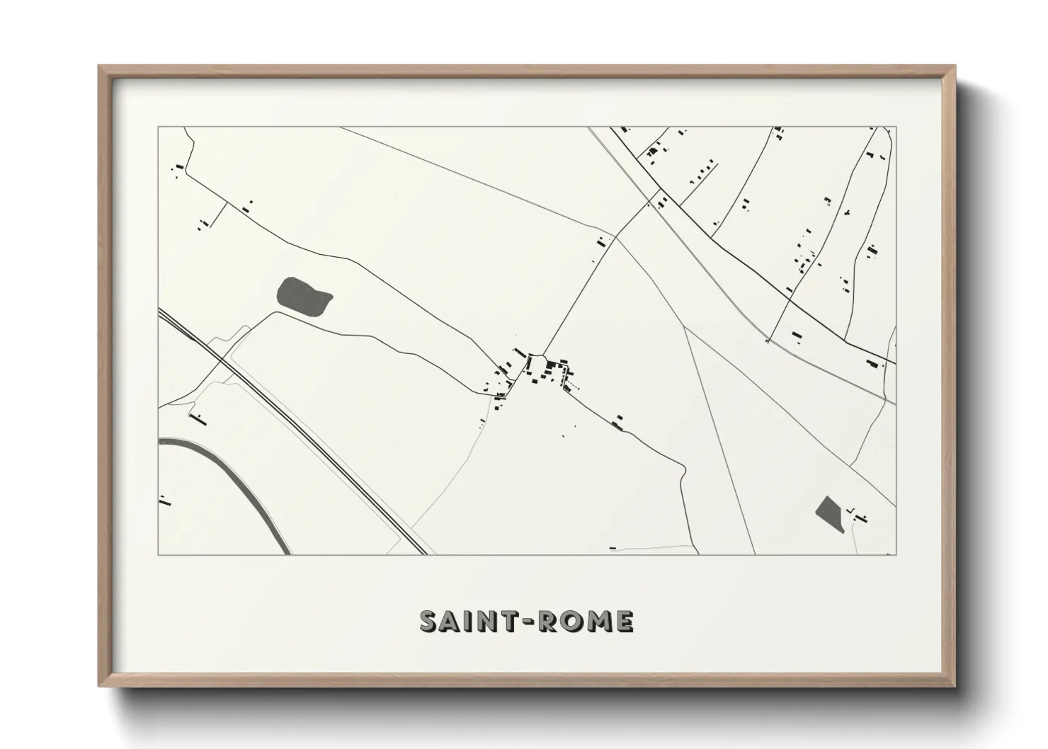 Une affiche de carte sur Saint-Rome