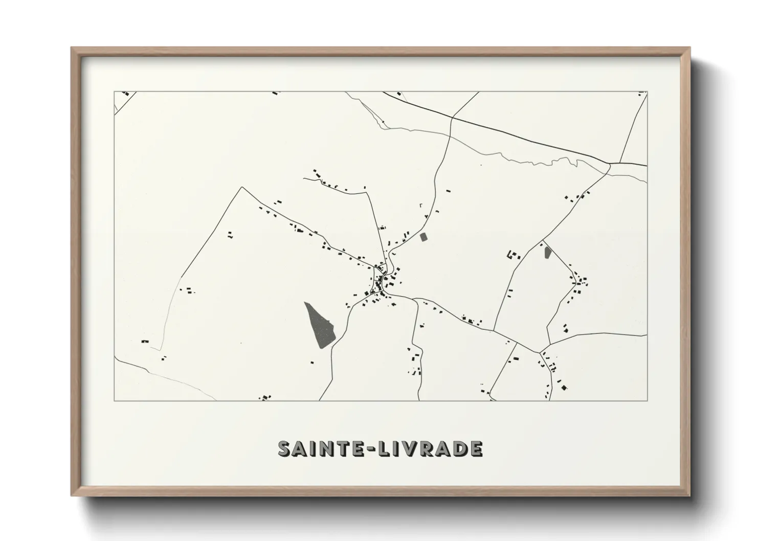 Une affiche de carte sur Sainte-Livrade