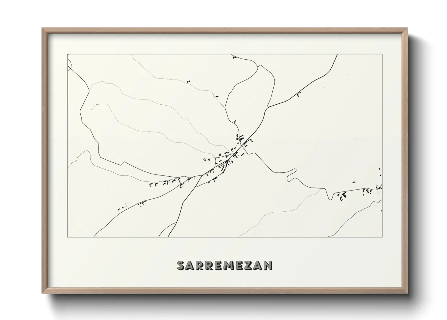 Une affiche de carte sur Sarremezan