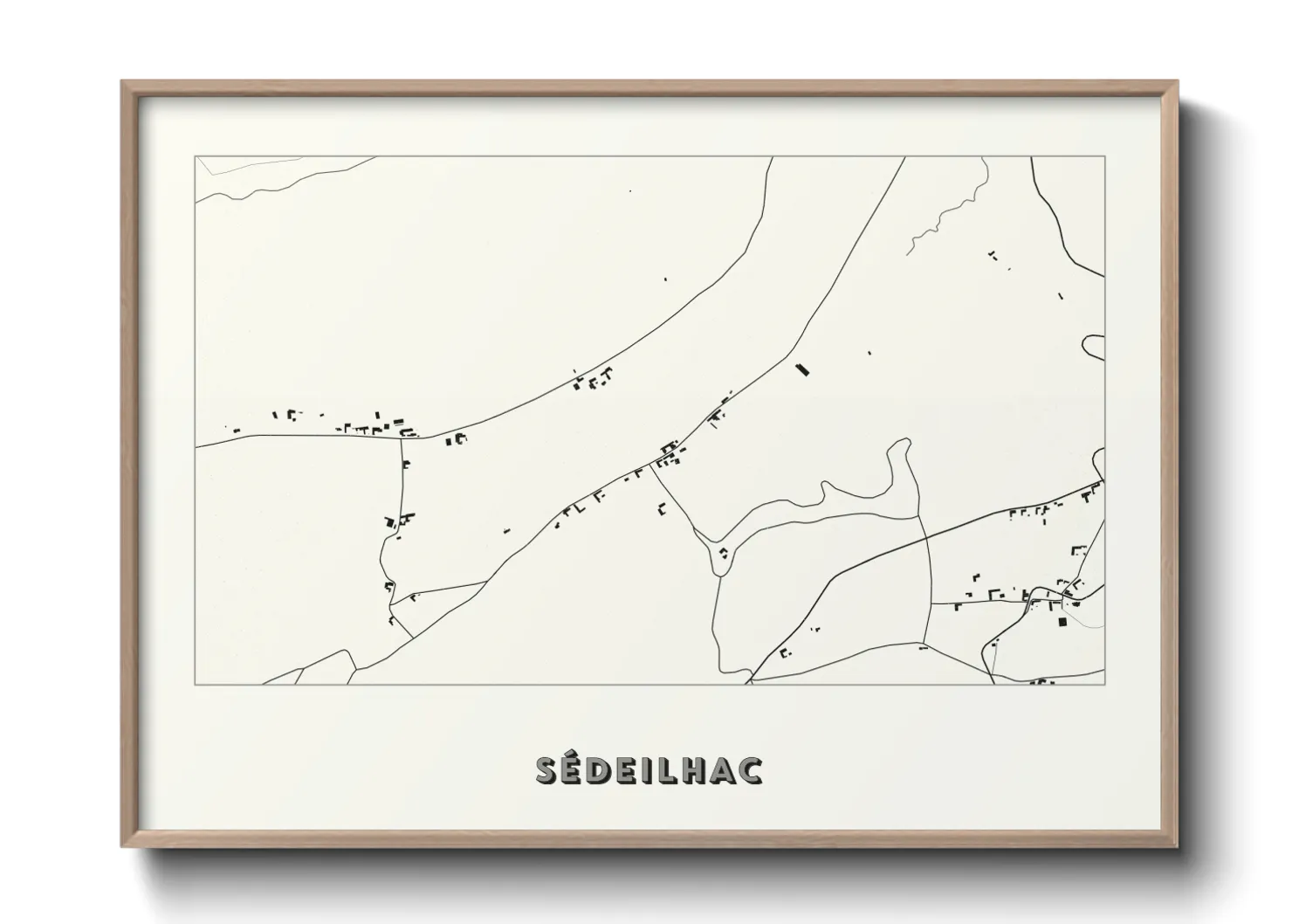 Une affiche de carte sur Sédeilhac